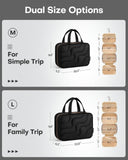 HOTOR Hanging Toiletry Bag - Spacious Travel Toiletry Bag for Women & Men, Multi - Pocket Makeup Organizer, Travel & Cruise Essentials for Business Trip, Gym, Black, 11.0" x 8.7" x 3.9"