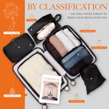 HOTOR Packing Cubes for Suitcases - 6 Pieces, Light Packing Cubes for Travel, Premium Suitcase Organizer Bags Set, Space - Saving Luggage Organizers, Travel Accessories and Essentials, Black