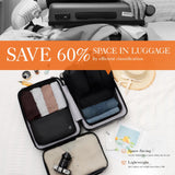 HOTOR Packing Cubes for Suitcases - 6 Pieces, Light Packing Cubes for Travel, Premium Suitcase Organizer Bags Set, Space - Saving Luggage Organizers, Travel Accessories and Essentials, Black