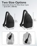 HOTOR Sling Bag - Crossbody Bag & Shoulder Bag for Women & Men with Adjustable Strap, for Travel and Camping Essentials - Black 6.7" x 3.2" x 11.4"
