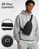 HOTOR Sling Bag - Crossbody Bag & Shoulder Bag for Women & Men with Adjustable Strap, for Travel and Camping Essentials - Black 6.7" x 3.2" x 11.4"