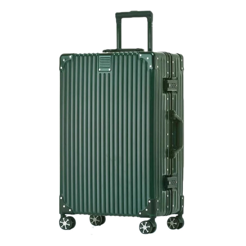 HotWay Carry On Luggage with Aluminum Frame, 20 Inch PC Hard Shell Suitcase with Spinner Wheels and TSA Lock, Lightweight Luggage for Travel (22x14x9 Airline Approved), Green