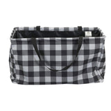 Household Essentials Black and White Plaid Krush Container All - Purpose Utility Tote