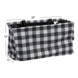Household Essentials Black and White Plaid Krush Container All - Purpose Utility Tote