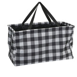 Household Essentials Black and White Plaid Krush Container All - Purpose Utility Tote