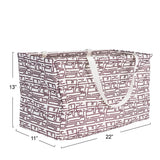 Household Essentials Tan Geometric Krush Container All - Purpose Utility Tote