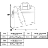 Hseok 17.3 Inch Laptop Shoulder Bag, Water - Resistant & Shockproof Protective Computer Case Compatible with 17.3 inch Dell Asus HP Lenovo Acer MSI Notebooks,Black