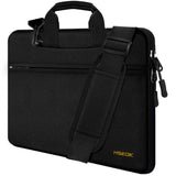 Hseok 17.3 Inch Laptop Shoulder Bag, Water-Resistant & Shockproof Protective Computer Case Compatible with 17.3 inch Dell Asus HP Lenovo Acer MSI Notebooks,Black