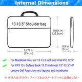 Hseok Laptop Shoulder Bag 13 13.3 14 Inch Case Compatible with MacBook Pro/Neo 14" M5/M4/M3/M2/M1,Mac Air/pro/Neo 13" and Most 13 13.3 14 Notebooks,Spill - Resistant Briefcase,Jellyfish Flower
