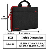 Hseok Laptop Sleeve 13 - 14 Inch Case Briefcase Compatible with MacBook Pro 14 inch M4/M3/M2/M1 All Model of 13.3 Inch Mac Air/Pro, XPS 13 14, Most Popular 13" - 14" Notebooks,B01K03