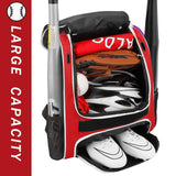 Hsmihair Baseball Bag - Baseball Backpack Holder, Large Main Compartment,T - Ball & Softball Equipment & Gear for Youth and Adults,Holds Bats, Helmet, Gloves