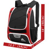 Hsmihair Baseball Bag - Baseball Backpack Holder, Large Main Compartment,T - Ball & Softball Equipment & Gear for Youth and Adults,Holds Bats, Helmet, Gloves