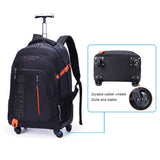 HSYKING 20 Inches Water - resistant Rolling Laptop Backpack Wheeled Backpack for Adult, Business People and Travel Commuter Carry - on Luggage with Spinner Wheels Travel Luggage (Black, 20 Inches)