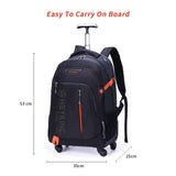HSYKING 20 Inches Water - resistant Rolling Laptop Backpack Wheeled Backpack for Adult, Business People and Travel Commuter Carry - on Luggage with Spinner Wheels Travel Luggage (Black, 20 Inches)