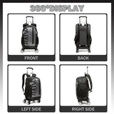 HTgroce Rolling Backpack with Wheels for Boys Roller Wheels Backpacks Big Kids Laptop Luggage Travel Suitcase for Teen Boys
