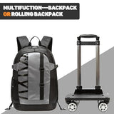 HTgroce Rolling Backpack with Wheels for Boys Roller Wheels Backpacks Big Kids Laptop Luggage Travel Suitcase for Teen Boys