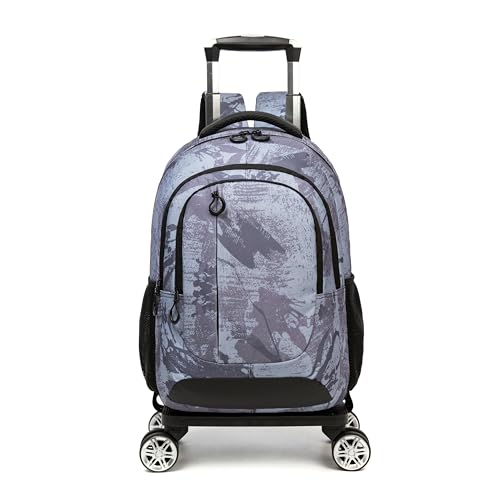 HTgroce Rolling Backpack with Wheels for Boys Roller Wheels Backpacks Big Kids Laptop Luggage Travel Suitcase for Teen Boys | Backpacks4Less