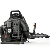 HTK Backpack Blower, 63CC Gas Powered Leaf Blower with 665 CFM & 205 MPH for Commercial Lawn Care, Yard Debris & Snow Removal (Black)