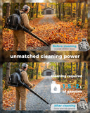 HTK Backpack Blower, 63CC Gas Powered Leaf Blower with 665 CFM & 205 MPH for Commercial Lawn Care, Yard Debris & Snow Removal (Black)