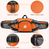 HTZPLOO Fanny Pack Waist Bag with Water Bottle Holder for Men Women Running Hiking Travel Dog Walking Workout Cycling Outdoor (Orange)