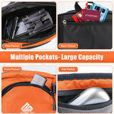 HTZPLOO Fanny Pack Waist Bag with Water Bottle Holder for Men Women Running Hiking Travel Dog Walking Workout Cycling Outdoor (Orange)
