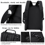 HUAETING 3 in 1 Laptop Bag for Men 15.6-17 Inch Computer Bag Laptop Backpack Convertible Briefcase Messenger Shoulder Bag Work Business Backpack Travel Bag for Men/Women Black
