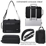 HUAETING 3 in 1 Laptop Bag for Men 15.6-17 Inch Computer Bag Laptop Backpack Convertible Briefcase Messenger Shoulder Bag Work Business Backpack Travel Bag for Men/Women Black