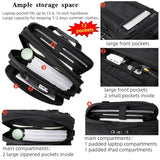 HUAETING 3 in 1 Laptop Bag for Men 15.6-17 Inch Computer Bag Laptop Backpack Convertible Briefcase Messenger Shoulder Bag Work Business Backpack Travel Bag for Men/Women Black