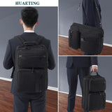 HUAETING 3 in 1 Laptop Bag for Men 17.3 Inch Laptop Backpack Computer Bag for Business/Work/Travel Convertible Backpack Messenger Shoulder Bag for Men Women Black