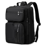 HUAETING 3 in 1 Laptop Bag for Men 17.3 Inch Laptop Backpack Computer Bag for Business/Work/Travel Convertible Backpack Messenger Shoulder Bag for Men Women Black