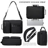 HUAETING 3 in 1 Laptop Bag for Men 17.3 Inch Laptop Backpack Computer Bag for Business/Work/Travel Convertible Backpack Messenger Shoulder Bag for Men Women Black