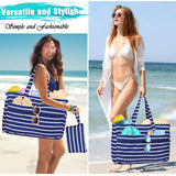 HUANLANG Extra Large Beach Bag Waterproof Beach Totes Bags for Women Men,Pool Bag with Zipper Wet Pocket