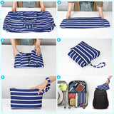HUANLANG Extra Large Beach Bag Waterproof Beach Totes Bags for Women Men,Pool Bag with Zipper Wet Pocket