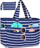 HUANLANG Extra Large Beach Bag Waterproof Beach Totes Bags for Women Men,Pool Bag with Zipper Wet Pocket
