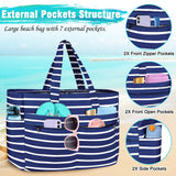 HUANLANG Extra Large Beach Bag Waterproof Beach Totes Bags for Women Men,Pool Bag with Zipper Wet Pocket