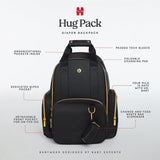 HUGGIES Unisex - adult Signature Hug Pack Diaper Backpack, Cognac Leather, One Size