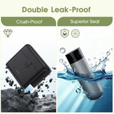HUITAI Travel Bottles with Case, 4x2oz TSA Approved, Leak - Proof, Press to Unlock, Compact & Portable Travel Toiletries (Black)