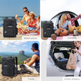 Hulongo Leakproof Insulated Cooler Backpack for Men & Women, Waterproof Backpack Cooler for Beach, Outdoor, Double Deck Cooler Backpack, Leak Proof, Black