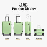 Hulsin Carry on Luggage 22x14x9 Airline Approved, 20 Inch Carry - on Suitcase, Hard Shell Luggage with Spinner Wheels, Hardside Small Rolling Suitcase with TSA Lock for Travel (Green, 20 Inch)