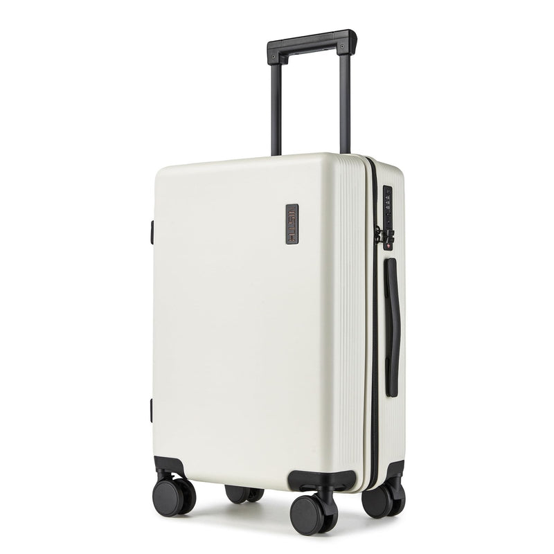Hulsin Carry on Luggage 22x14x9 Airline Approved, 20 Inch Carry - on Suitcase, Hard Shell Luggage with Spinner Wheels, Hardside Small Rolling Suitcase with TSA Lock for Travel (White, 20 Inch)