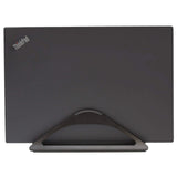 HumanCentric Vertical Laptop Stand for Desks in Matte Black, Upright Adjustable Holder to Dock Apple MacBook Stand, and Other Laptops to Organize Work & Home Office, Automatic Grip