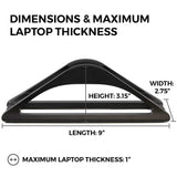 HumanCentric Vertical Laptop Stand for Desks in Matte Black, Upright Adjustable Holder to Dock Apple MacBook Stand, and Other Laptops to Organize Work & Home Office, Automatic Grip