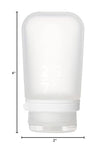 humangear GoToob+ (Medium) | Refillable Silicone Travel Bottle | Locking Lid | Food - Safe Material | Clear, Medium (2.5 fl.oz.; 74ml)