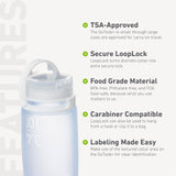 humangear GoToob+ (Medium) | Refillable Silicone Travel Bottle | Locking Lid | Food - Safe Material | Clear, Medium (2.5 fl.oz.; 74ml)