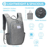 HumbleByte 10L Foldable Lightweight Backpack – Packable Travel Daypack for Hiking, Cycling & Everyday Use – Water - Resistant Travel Bag with Multi - Pocket Design for Women & Men(Gray)