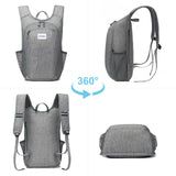 HumbleByte 10L Foldable Lightweight Backpack – Packable Travel Daypack for Hiking, Cycling & Everyday Use – Water - Resistant Travel Bag with Multi - Pocket Design for Women & Men(Gray)