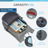 HumbleByte 10L Foldable Lightweight Backpack – Packable Travel Daypack for Hiking, Cycling & Everyday Use – Water - Resistant Travel Bag with Multi - Pocket Design for Women & Men(Gray)