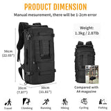 HUNTVP 50L 3 Way Tactical Backpack Military MOLLE Assault Backpack Modular WR Bag