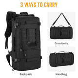 HUNTVP 50L 3 Way Tactical Backpack Military MOLLE Assault Backpack Modular WR Bag