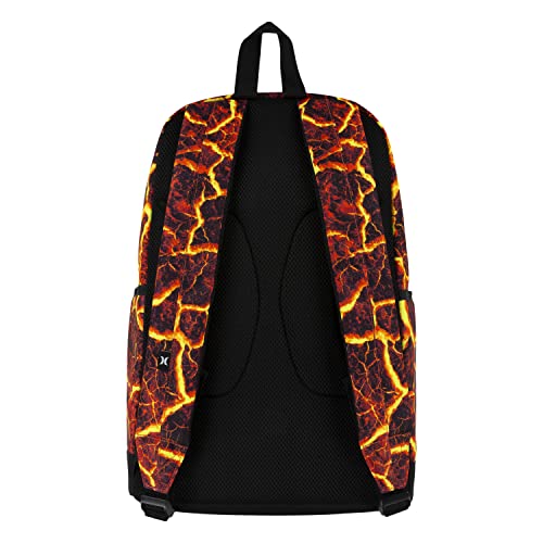 Hurley Unisex-Kids Graphic Backpack, Lava, One Size